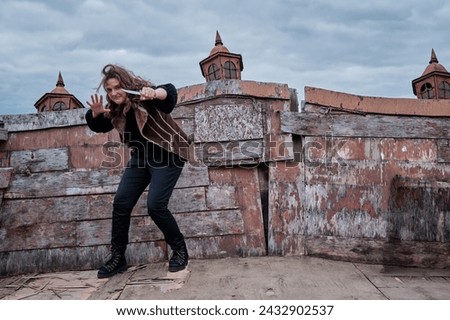 Similar – Image, Stock Photo Woman holding a rogue star-shaped cookie