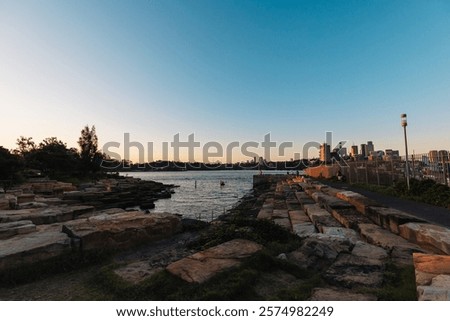 Similar – Foto Bild letztes Licht am Meer meer