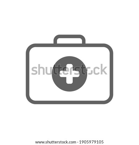 Emergency first aid icon. First Aid Kit Icon Vector Illustration. Medical Kit Icon. medical bag icon.