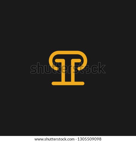 Legal law logo design template. Awesome a letter t & p with legal law    logo. A letter t p with legal law lineart logotype. Stok fotoğraf © 