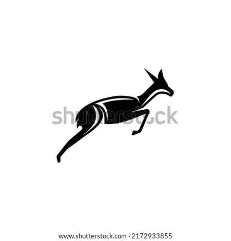 Springbok African Animal Beautiful Element Graphic Design Vector Logo