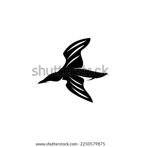 Murre logo design icon. Thick-billed Murre logo design inspiration. Murre animal logo design template. Animal symbol logotype. Murre symbol silhouette.