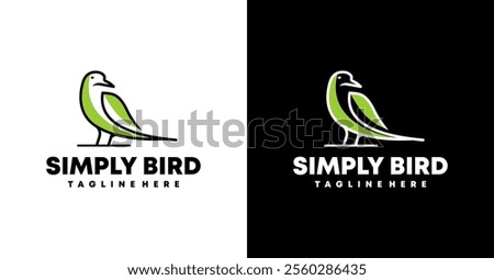 Beautiful Outline Sterna Bird Animal Logotype Nature Wildlife