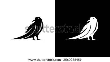 Beautiful Outline Sterna Bird Animal Logotype Nature Wildlife