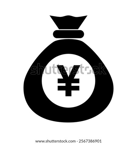 Money bag yen japanese currency icon. money sign. yen symbol flat icon.vector illustration