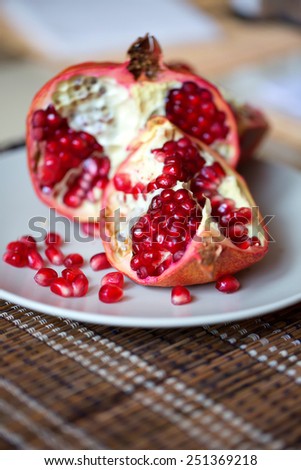 Pomegranate fruit. Organic Bio fruits