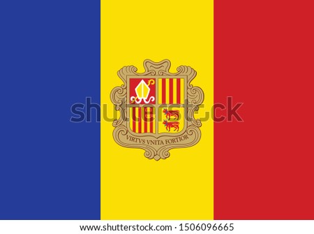 vector illustration of Andorra flag