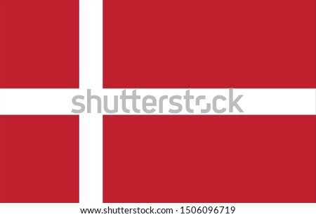 vector illustration of Denmark flag