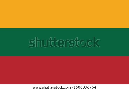 vector illustration of Lithuania flag