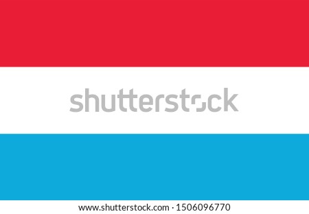 vector illustration of Luxembourg flag