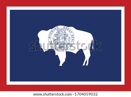 vector illustration of Flag of the state of Wyoming
