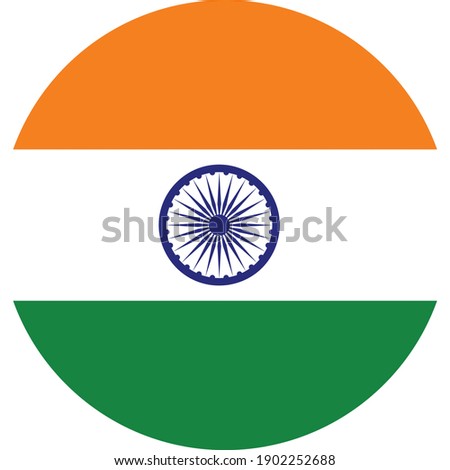 vector illustration of Circle flag of India
