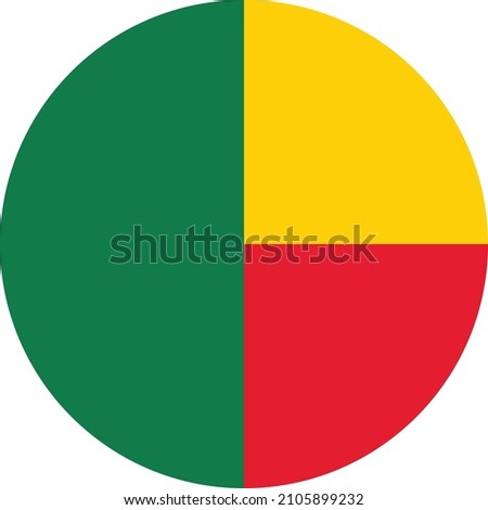 Circular national flag of Benin