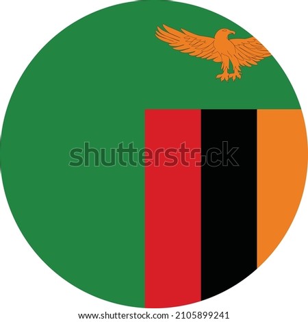 Circular national flag of Zambia