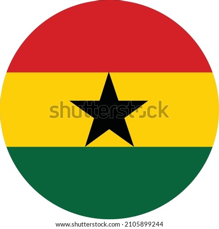 Circular national flag of Ghana