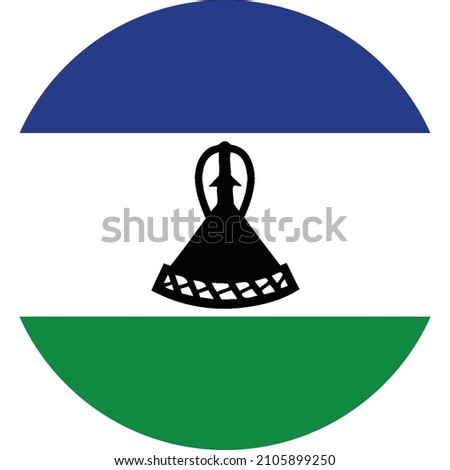 Circular national flag of Lesotho