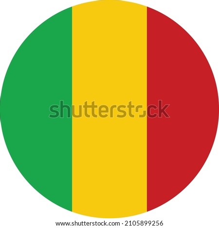 Circular national flag of Mali