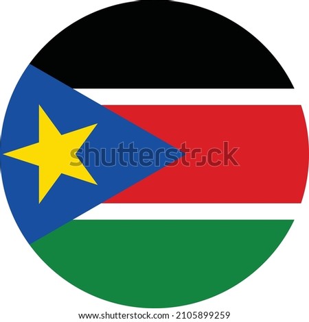 Circular national flag of South Sudan