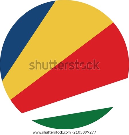 Circular national flag of Seychelles