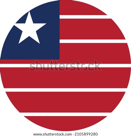 Circular national flag of Liberia