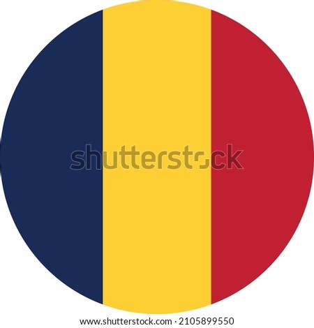 Circular national flag of Chad