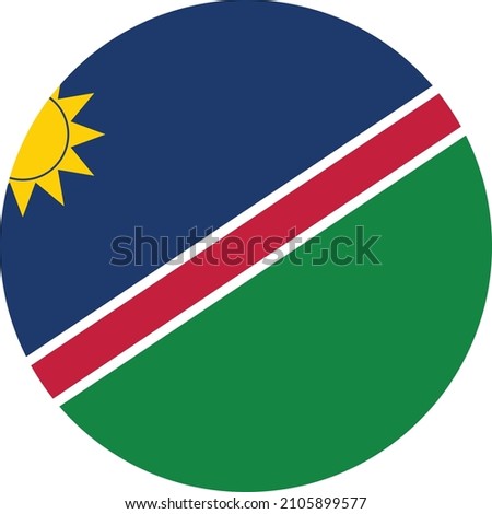 Circular national flag of Namibia