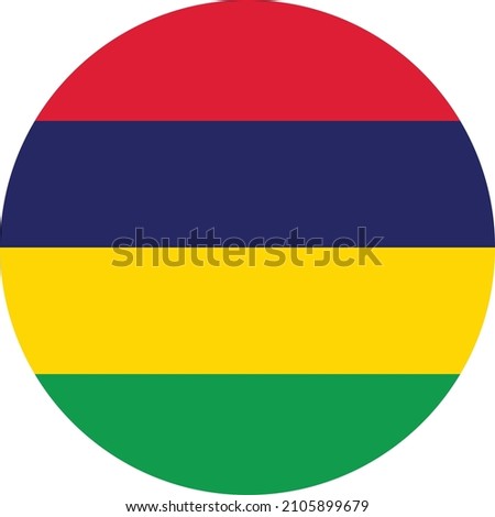 Circular national flag of Mauritius