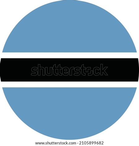 Circular national flag of Botswana