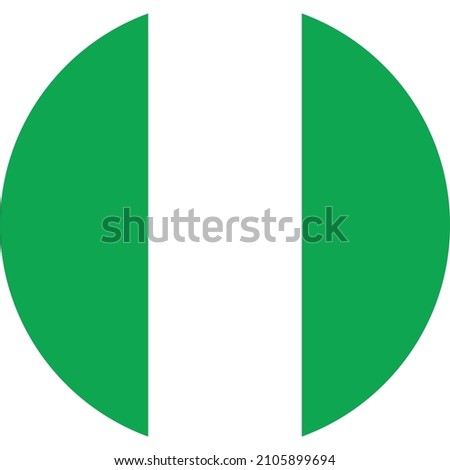 Circular national flag of Nigeria