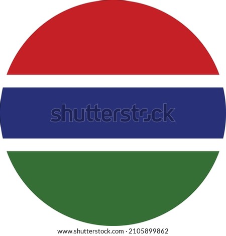 Circular national flag of Gambia