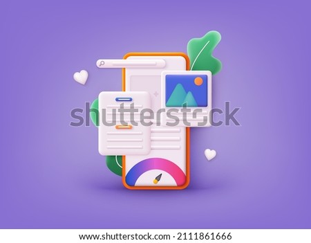 Mobile media optimization, local search, boost in traffic, search engine targeting. SEO strategy abstract concept vector illustration set. 3D Web Vector Illustrations.