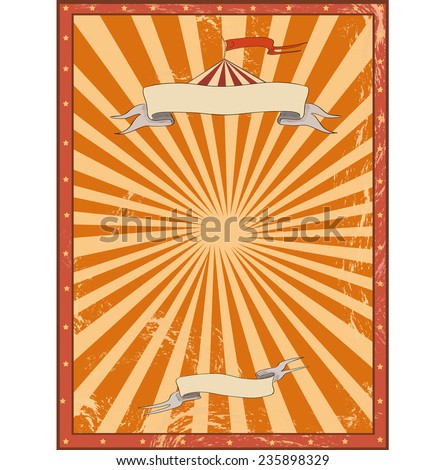 Circus red vintage background for  a poster