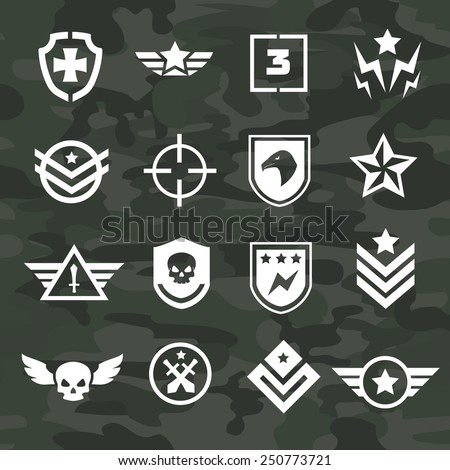 Military Symbol Icons And Logos Special Forces Stock Vector ...