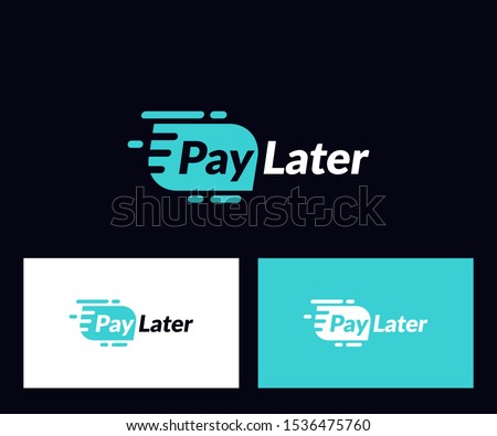 pay later  logo. Isolated on black background. Vector Illustration. Abstract letter vector for web icon, Simple logo and element design. Initial icons for company, logo brand business.