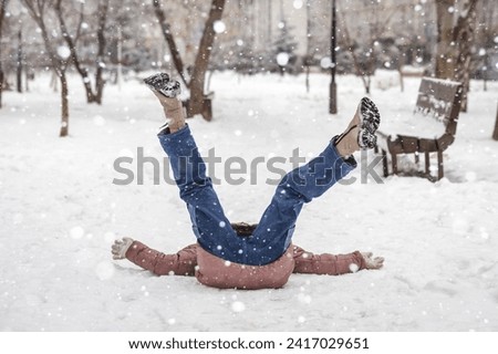 Image, Stock Photo Little slip Winter