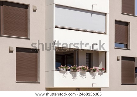 Similar – Foto Bild Fassade mit geschlossenen Jalousien