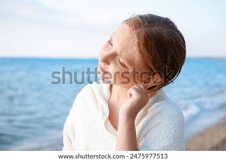 Similar – Image, Stock Photo Woman swimming in clean water