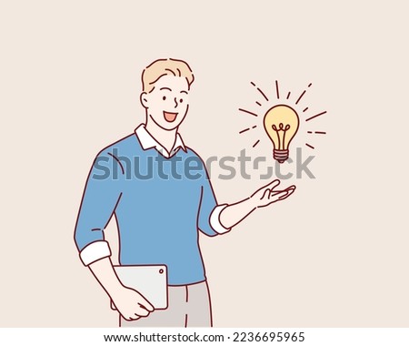 Similar – Image, Stock Photo Man holding a line with fish hook