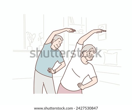 Similar – Image, Stock Photo Man training yoga on beach