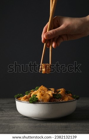 Similar – Image, Stock Photo Vegan dish with parsley