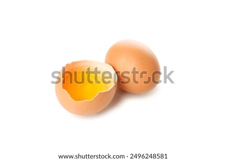 Similar – Image, Stock Photo Egg shells on a cream-coloured background. Kitchen concept.