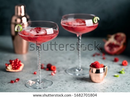 Similar – Image, Stock Photo Champagne cocktail with pomegranate