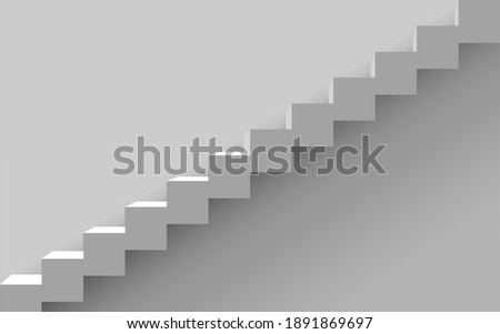 white staircase on the wall in the white room