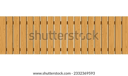 top view wooden bridge on the white background