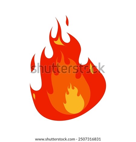 Icon Flat flame. Fire fireball  red hot campfire  yellow heat wildfire and bonfire  burn power fiery silhouettes illustration set. Fireball power light  flame bonfire energy