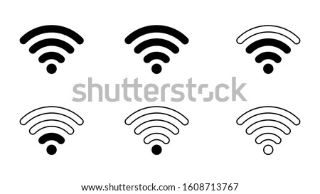 flat icon wifi signals four bar modern minimalist vector illustration