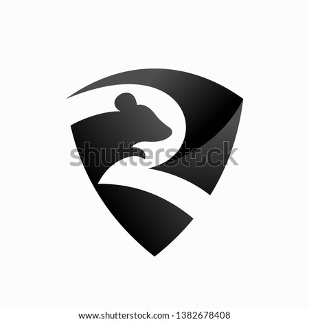 Rat exterminator vector logo design Stock fotó © 
