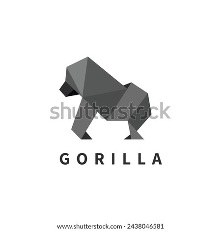 geometric gorilla logo, gorilla logo