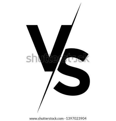 Versus logo. VS letters for sports, fight, competition, battle, match, game. Vector icon. Stok fotoğraf © 