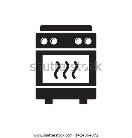 stove icon vector cooking symbol logo template